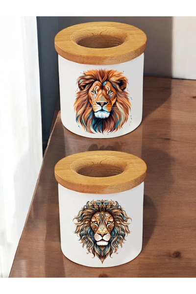 lili hediyelik Aslan 2-Piece Pen Holder - Stylish Office Pen Case, Stylish De...