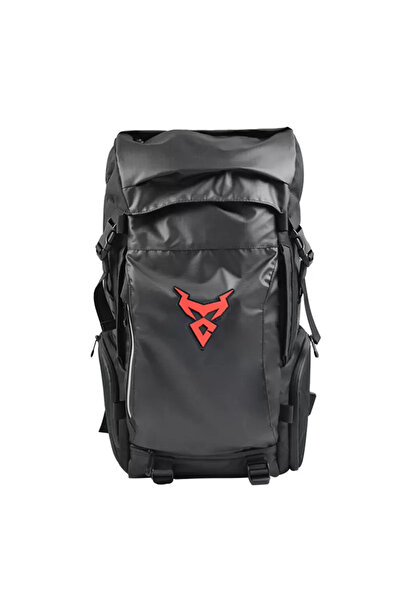 ZOCO BODY FIT Geantă de spate pentru motocicletă MC0108, curele pentru cască, 45 litri, impermeabilă, ZocoMoto, neagră/roșie