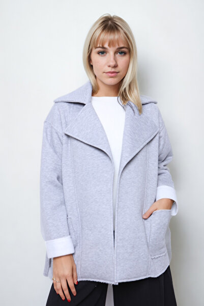 Vitrin Büyük Cepli Uzun Yaka Detaylı Ceket