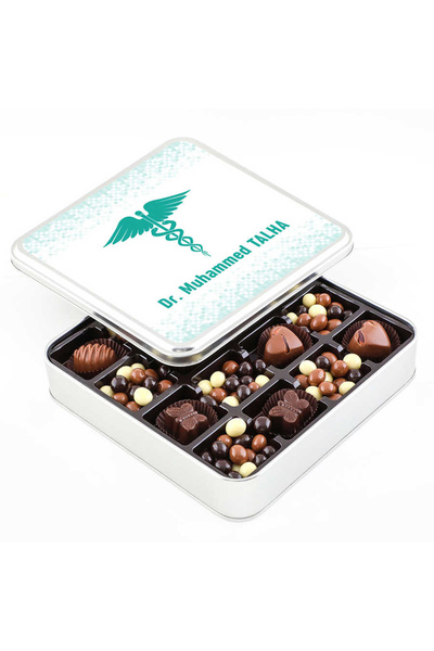 Hacı Şerif Doktora Hediye Kahve Drajeli Special Çikolata (Metal Kutu)