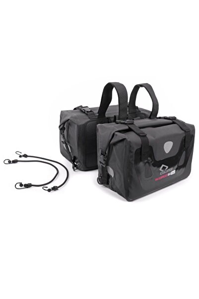 ZOCO BODY FIT Set genți laterale pentru motocicletă, ZocoMoto RB25, volum total 50 litri, impermeabile, gri