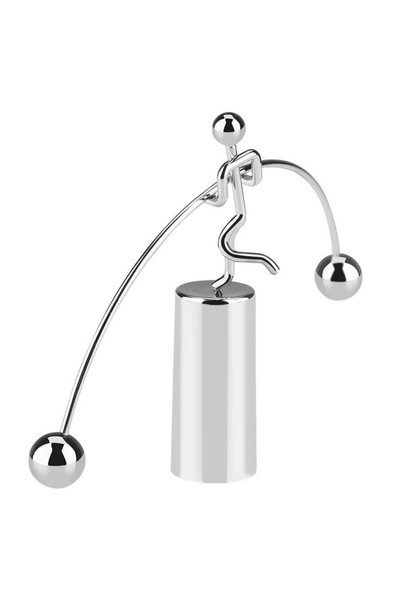 Generic Desk Toy Mini Steel Balance Toy Weightlifter Kinetic Art Balance Toy ...