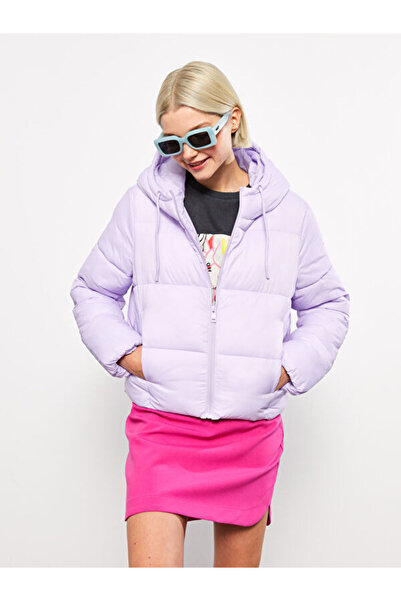 LC Waikiki Women's Hooded Plain Puffer Coat