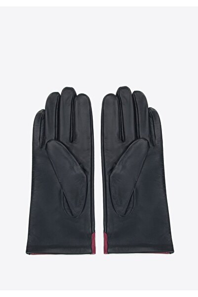 Wittchen Women's Leather Gloves with Beads, Black and Pink, Black and Pink, L...