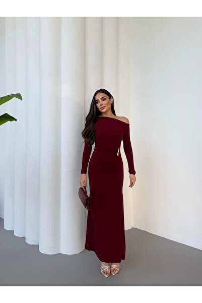 Rabi Shine Boat Neck Drop Sleeve Dress