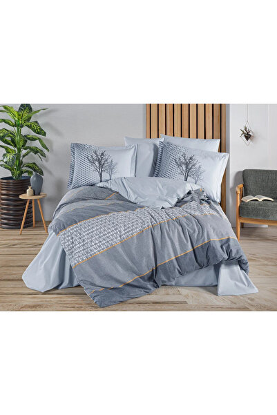 Hobby Double Poplin Duvet Cover Tanya Indigo