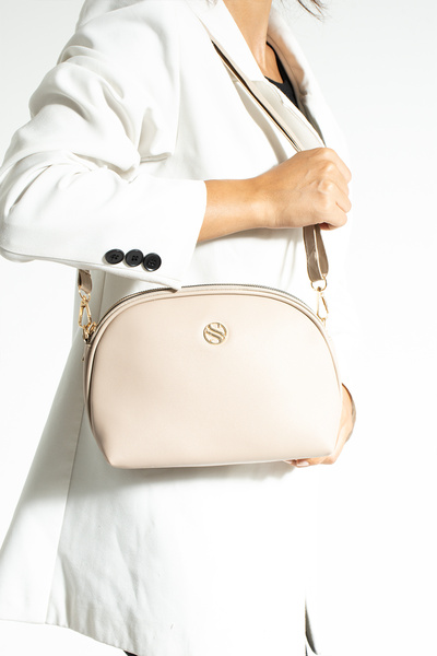 Sanmorris 3 Gözlü Şık Çapraz Askılı Gold Aksesuar Detaylı Omuz Çantası