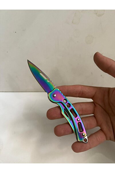 sakallı ticaret Alaska Gökkuşağı Mini Cep Çakısı Kemer Klipsli