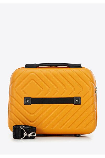Wittchen Men's ABS Travel Cosmetic Bag with Geometric Embossing Orange ABS