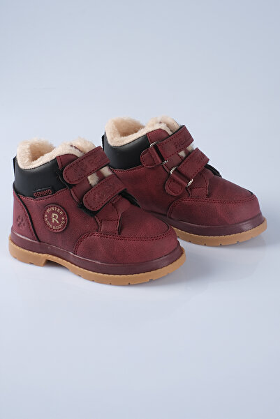 Remind Wool and Fur Inside Girls Boys Unisex Baby Kids Rain Snow Winter Velcro Boots Shoes