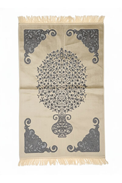 Öz Kadife Velvet Glitter Woven Prayer Rug – Dowry, Gift, Present, Stylish and Elegant Design