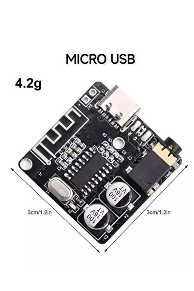 MP3 (5 adet) VHM-314 Micro USB Bluetooth Kablosuz Ses Modül Amfi Müzik Çalma Kartı DC 5V Lityum Pil