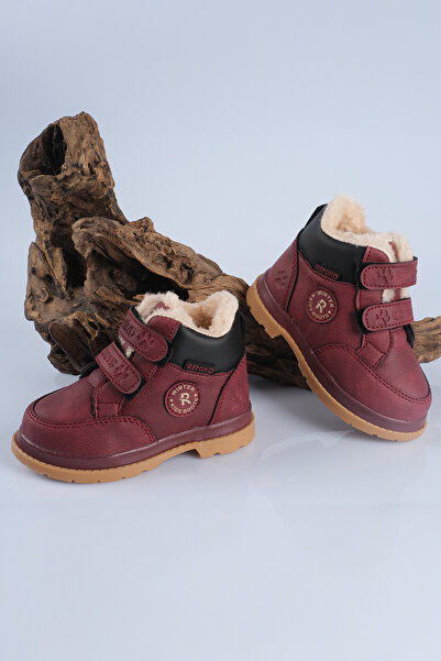 Remind Wool and Fur Inside Girls Boys Unisex Baby Kids Rain Snow Winter Velcro Boots Shoes