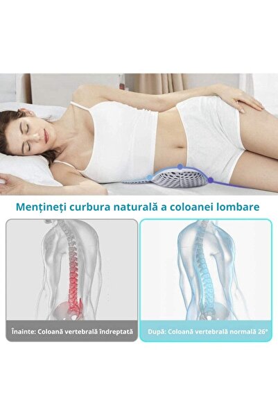 varioshop Orthopedic Lumbar Support Pillow, Multifunctional, Memory Foam, Ergonomic, Breathable Cove