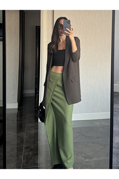 nowglamup Haki Uzun Etek