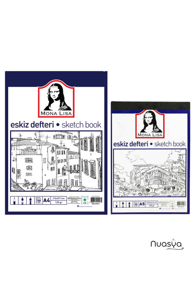 Monalisa Mona Lisa Sketchbook (Sketch Book) A4 and A5 Set Sketching (2 Notebooks)