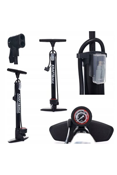 Kraft Tire pump, with pressure gauge, 38 x 470 mm,