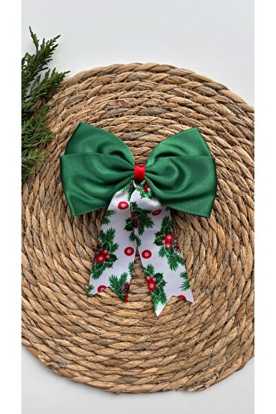 Kirpi toka Green New Year Pine Tree Patterned Christmas Special Bow Christmas...