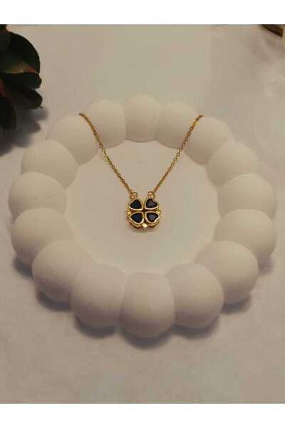 Sadesta Mıknatıslı Açılan Yonca Kalp Çelik kolye