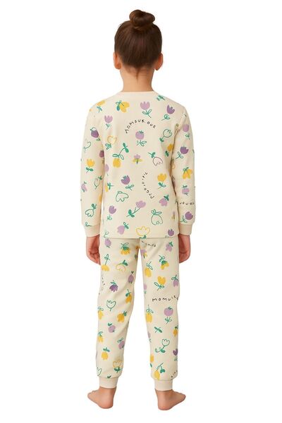 ZUZUNGA Magnifi Ove Written Tulip Printed Girls Pajama Set