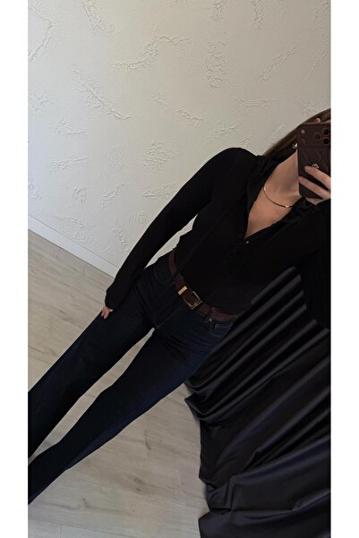 elif teke Niduysa Hooded Blouse Black