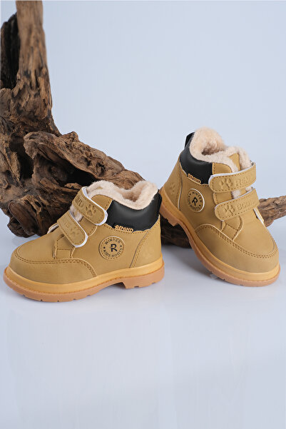 Remind Wool and Fur Inside Girls Boys Unisex Baby Kids Rain Snow Winter Velcro Boots Shoes