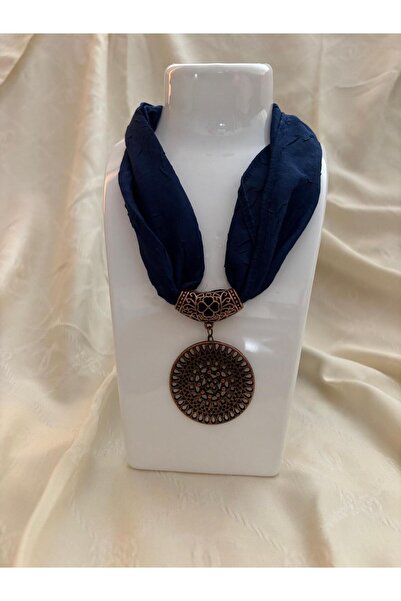 golden takış Navy Blue Scarf
