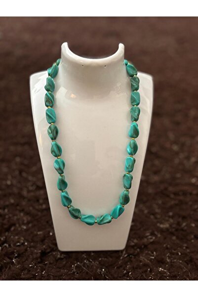golden takış Burgu Turquoise Necklace