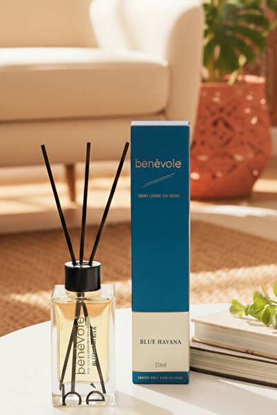 Benevole Blue Havana Bambu Çubuklu Oda Kokusu Şık Cam Şişe, Uzun Süre Kalıcı ...