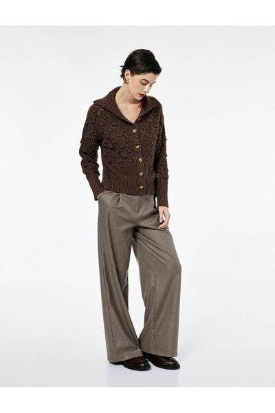 Koton Brown Women's Cardigan 6Wak90049Ht