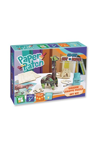 Strigo SET CREATIV "PAPER PATCH" PUZZLE GIRAFE DIN LEMN