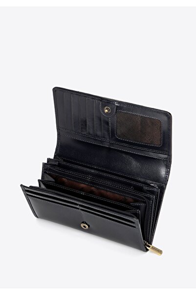 Wittchen Women's patent leather wallet large dark gray dark gray leather