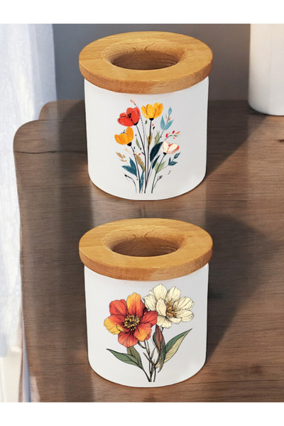 lili hediyelik Beautiful Flower 2-Pack - Pen Holder for Men, Aesthetic Pen Ho...