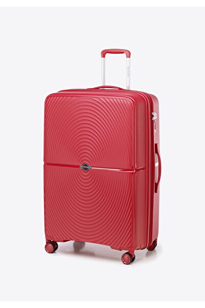 Wittchen Man Large polypropylene suitcase with circles red red polypropylene