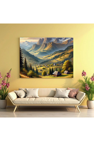 Printees Tablou - Peisaj montan - Canvas pe șasiu