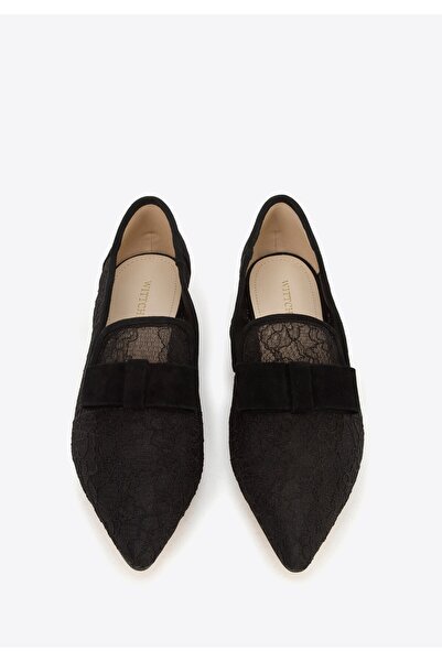 Wittchen Women's transparent low-heeled loafers in black, synthetic material