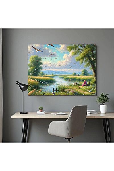 Printees Tablou - Peisaj cu apă - Canvas pe șasiu - 40x30 cm
