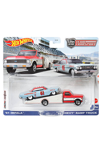 HOT WHEELS Macheta auto Team transport Chevrolet Ramp Truck &amp; 1961 Impala...