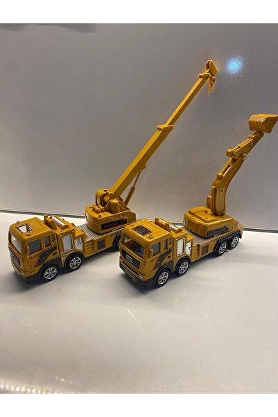 smilechild İş Makinaları Oyuncak Vinç ve Kepçe Gövdesi Hareketli 17 CM