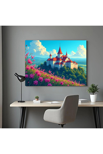 Printees Tablou - Castel - Canvas pe șasiu - 40x30 cm