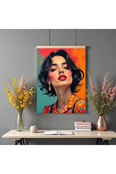 Printees Tablou - Portret cu cercel - Canvas pe șasiu