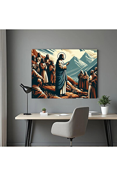 Printees Tablou - Predica lui Isus - Canvas pe șasiu - 40x30 cm