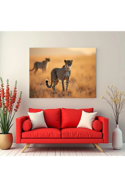 Printees Tablou - Gheparzi la vânătoare - Canvas pe șasiu - 40x30 cm