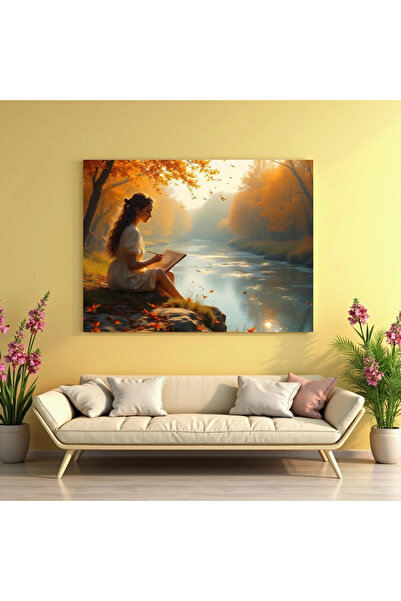 Printees Tablou - Fata de pe malul râului