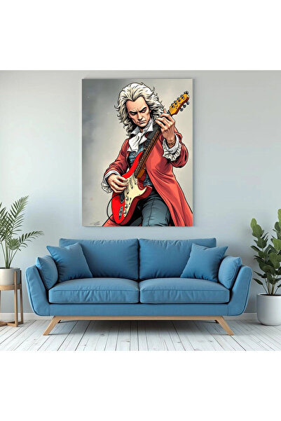 Printees Tablou - Beethoven Rock Star - Canvas pe șasiu