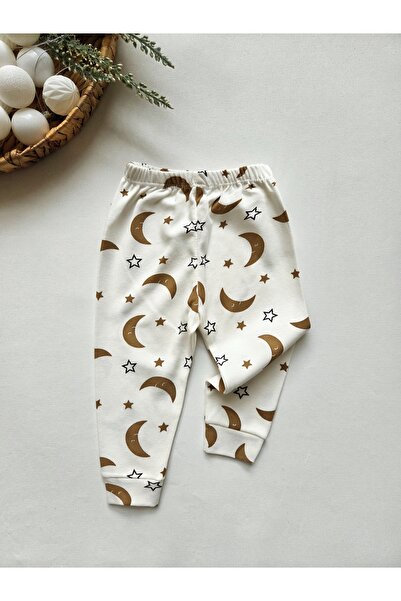 GizaKids 100% Cotton Baby Girl and Boy Unisex Pajama Bottoms Without Booties, Set of 3