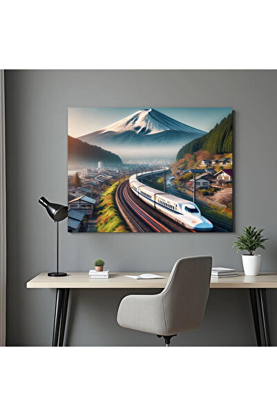 Printees Shikansen and Mount Fuji painting