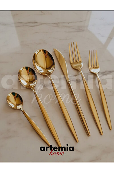 Vega Elite Gold Tatlı Bıçağı | 18/10 Paslanmaz Çelik | Gold Kaplama Sofra Bıçağı
