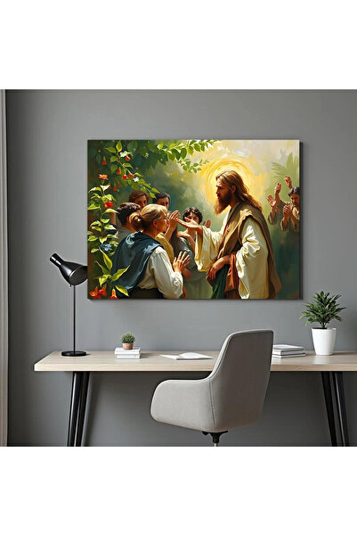 Printees Tablou - Învățătură în grădină - Canvas pe șasiu