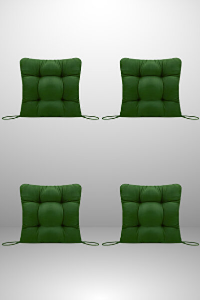 MoMMe SANDALYE MİNDERİ 4'LÜ 40X40 CM KOYU YEŞİL RENK